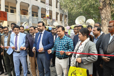 মেহেরপুরে সংসদ নির্বাচন ও গণভোট প্রচারের রিকশার উদ্বোধন