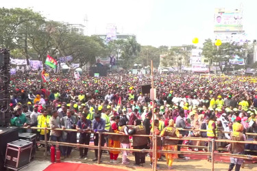 তারেক রহমানের প্রথম নির্বাচনি জনসভা, সিলেট আলিয়া মাদ্রাসা মাঠে জনসমুদ্র