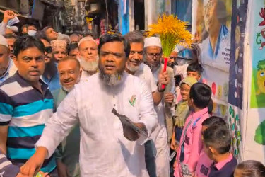 বিএনপি প্রার্থী রবিনের নির্বাচনী প্রচারণা শুরু