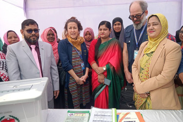 বাগাতিপাড়ায় নির্বাচনী কার্যক্রম পর্যবেক্ষণে ইইউ প্রতিনিধি দল