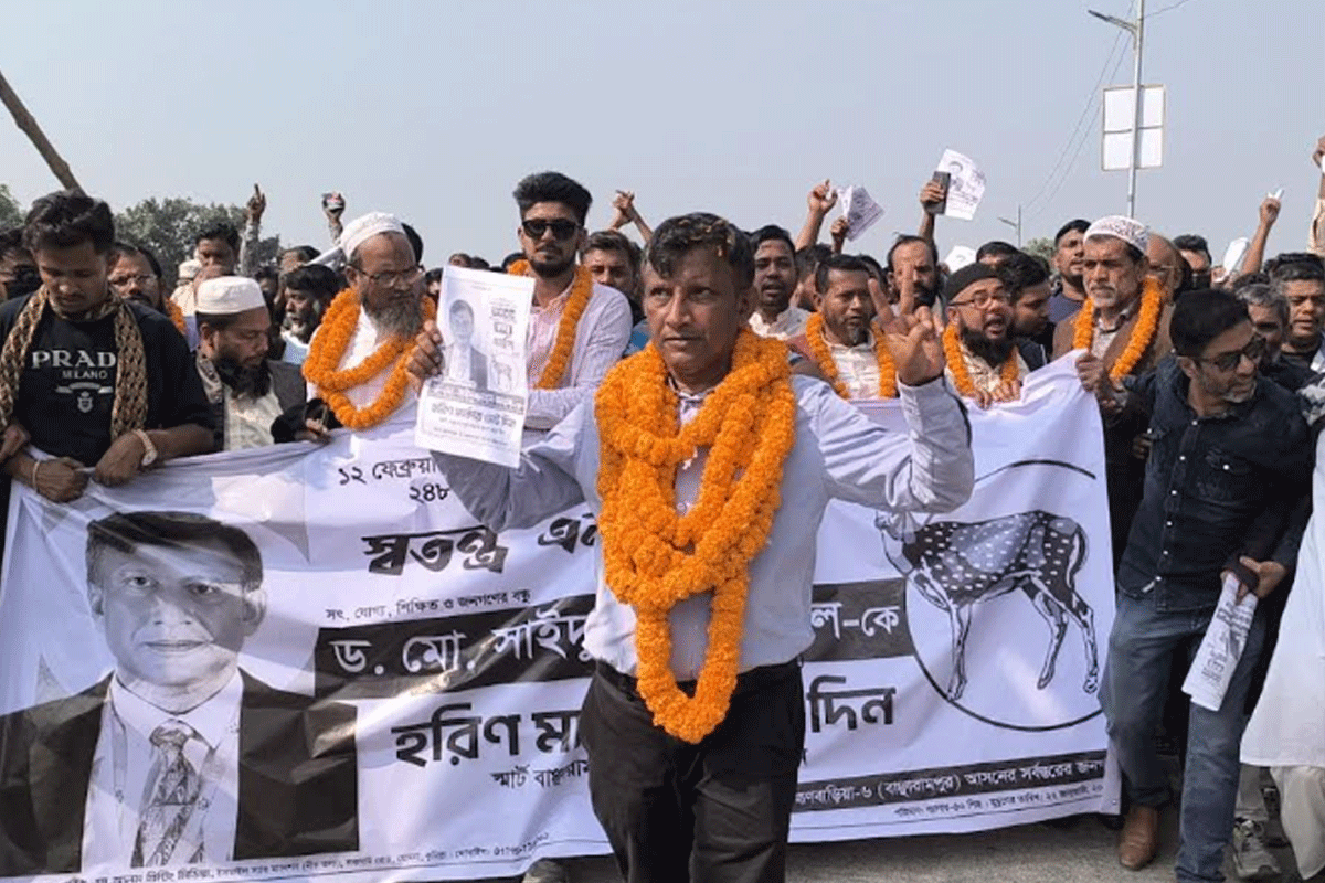 ব্রাহ্মণবাড়িয়া-৬: স্বতন্ত্র প্রার্থী সাইদুজ্জামানের নির্বাচনি প্রচার শুরু