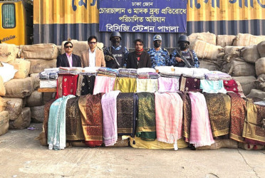 ২০ কোটি টাকার ভারতীয় শাড়িসহ আটক ১