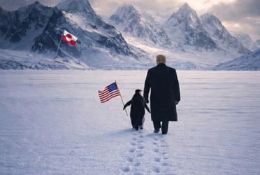 এবার উদাসীন পেঙ্গুইনের সাথে গ্রিনল্যান্ডে ট্রাম্প!