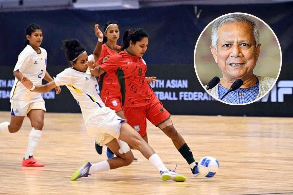 সাফ জয়ী নারী ফুটসাল দলকে অভিনন্দন জানালেন প্রধান উপদেষ্টা