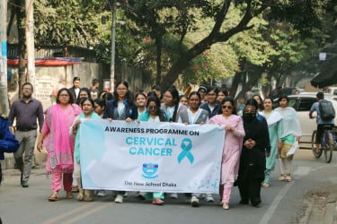 এনএসডিতে জরায়ুমুখ ও স্তন ক্যানসার বিষয়ক সচেতনতামূলক কর্মসূচি