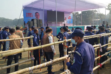 তারেক রহমানের জনসভাস্থলে নিরাপত্তা জোরদার
