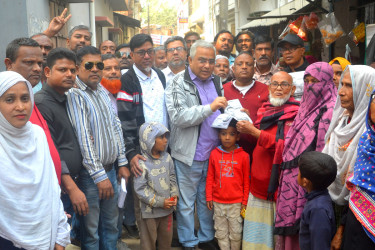 বগুড়া-৬ আসনে তারেক রহমানের পক্ষে ভিপি সাইফুলের নির্বাচনী গণসংযোগ