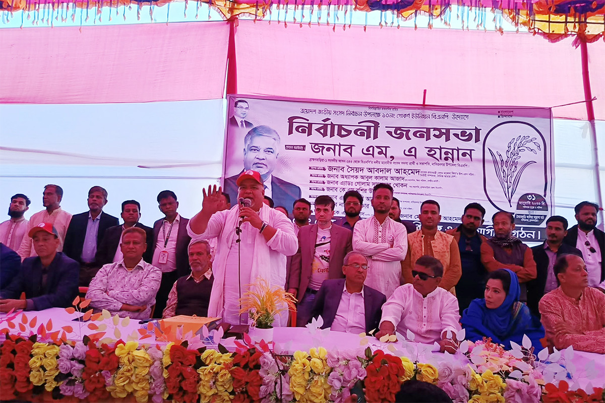 নাসিরনগর বিএনপির উদ্যোগে নির্বাচনী জনসভা