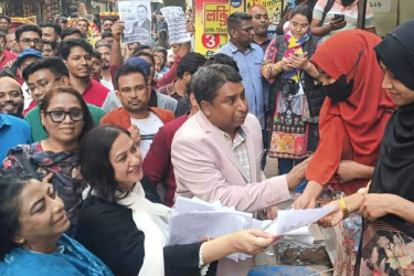 তারেক রহমানের পক্ষে নির্বাচনী প্রচারণায় কোকোর স্ত্রী সিঁথি