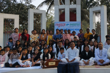 ভাষার মাসের প্রথম প্রভাতে ভাষা সৈনিক ও শহীদদের স্মরণ করল বসুন্ধরা শুভসংঘ