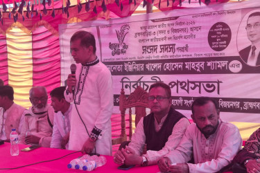 বিজয়নগরে বিএনপি প্রার্থী শ্যামলের নিবার্চনী গণসংযোগ