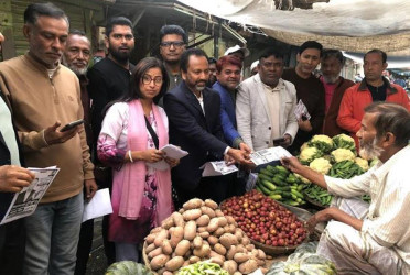 সিরাজগঞ্জ শহরে ধানের শীষের পক্ষে গণসংযোগ