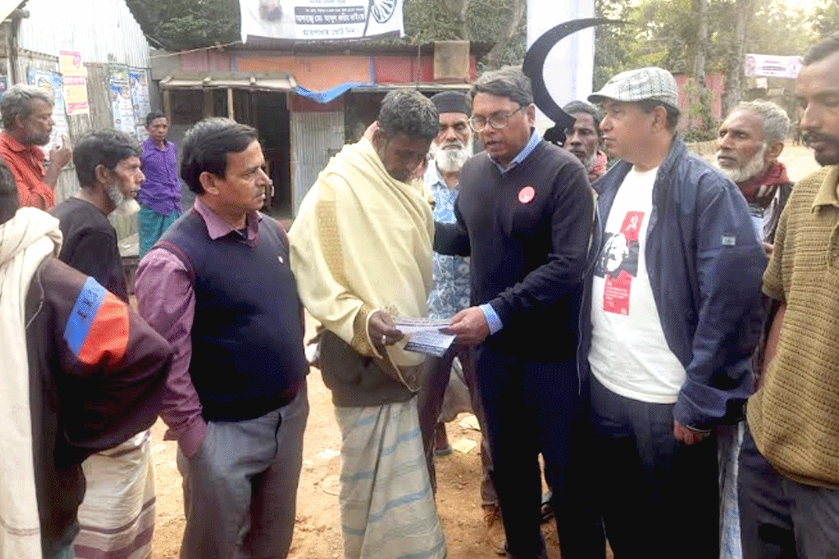 কুমিল্লা-৫: কাস্তে প্রতীকের গণসংযোগ, দুর্নীতিমুক্ত দেশ গড়ার প্রতিশ্রুতি