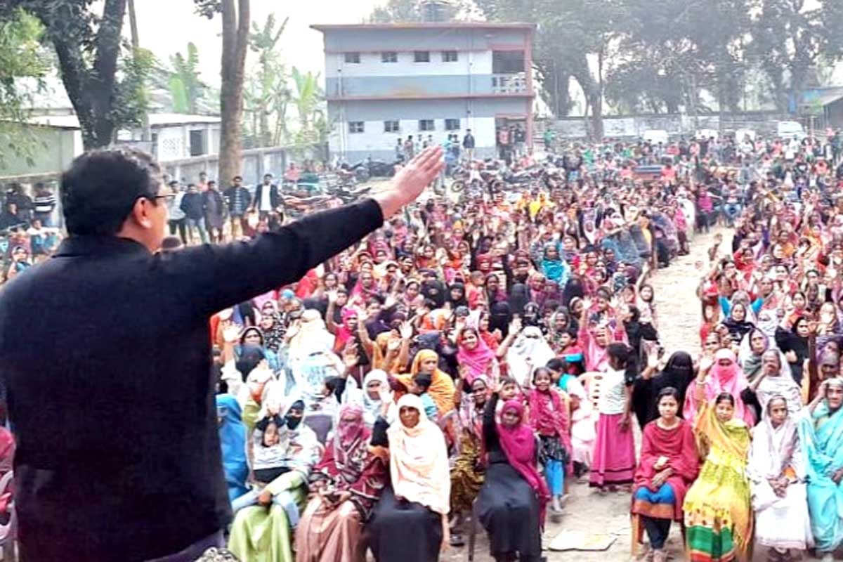 বগুড়া-২ আসনে মীর শাহে আলমের নির্বাচনি সমাবেশ