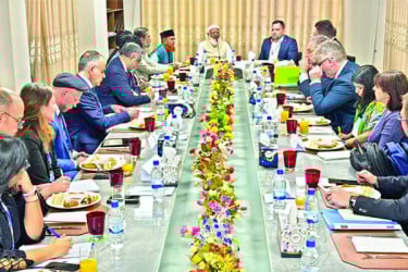 জামায়াত আমির-ইইউ নির্বাচন পর্যবেক্ষণ মিশনের বৈঠক