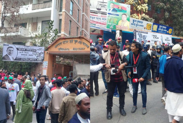 তারেক রহমানের ভোটকেন্দ্রে সকাল থেকেই জমজমাট পরিবেশ