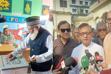 সিলেট-১ আসন; ভোট দিয়ে যা বললেন মুক্তাদির ও মাওলানা হাবিব