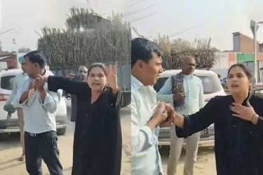 পরকীয়ার সন্দেহে শিক্ষক স্বামীকে প্রকাশ্যে পেটালেন স্ত্রী