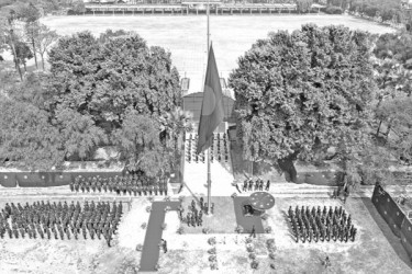 আনসার-ভিডিপি একাডেমিতে দেশের সর্বোচ্চ পতাকাস্তম্ভ