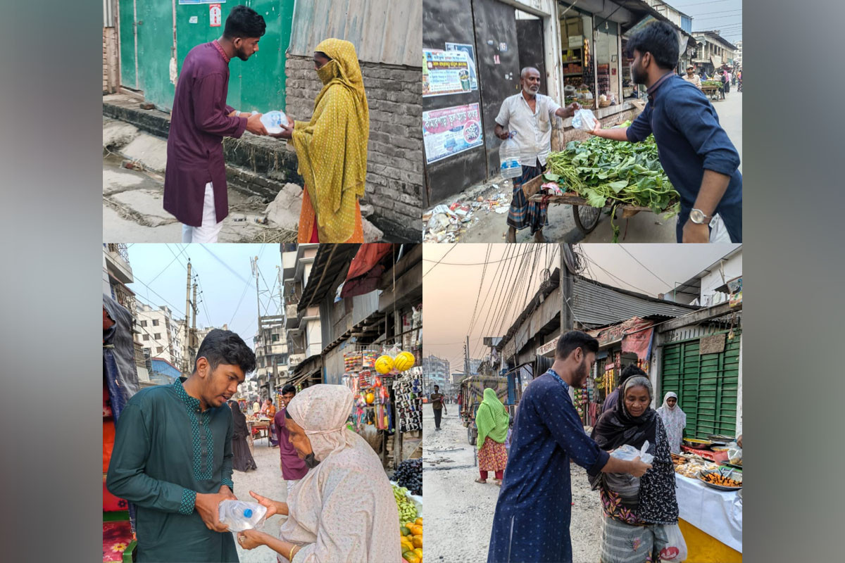 সুবিধাবঞ্চিতদের মাঝে বসুন্ধরা শুভসংঘ আইইউবিএটি শাখার ইফতার বিতরণ