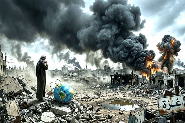 বোমা-ক্ষেপণাস্ত্রে বিপর্যস্ত পরিবেশ