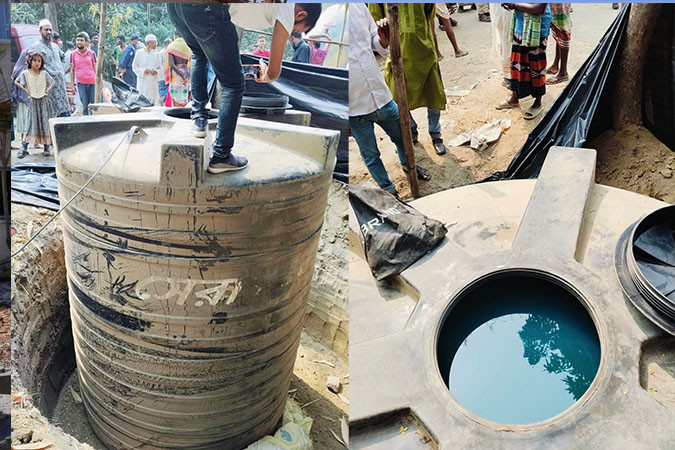 নাটোরে মাটির নিচে পানির ট্যাংকে ১০ হাজার লিটার জ্বালানি তেল মজুত