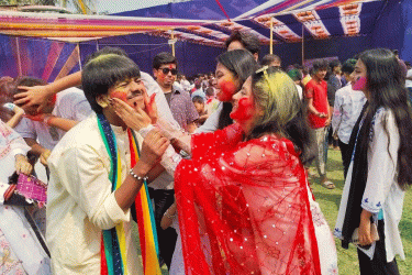 শ্রীমঙ্গলে হয়ে গেলো বসন্তের দোল উৎসব