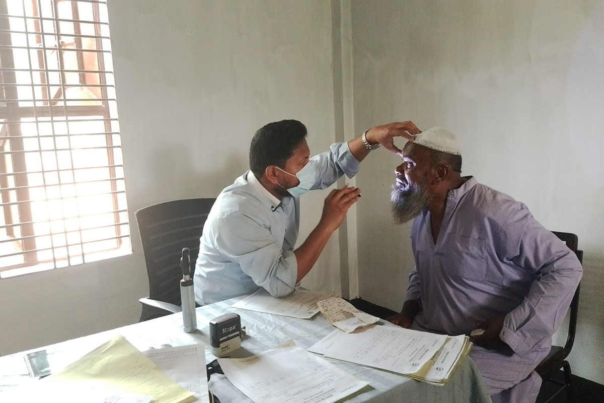 কুড়িগ্রামে দুর্গম চরাঞ্চলে বিনা মূল্যে চক্ষু ক্যাম্প