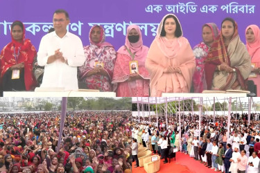 ফ্যামিলি কার্ড উদ্বোধন করবেন প্রধানমন্ত্রী, টিঅ্যান্ডটি মাঠে জনতার ঢল