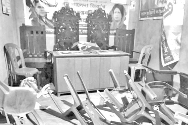 বিএনপি কার্যালয়ে হামলা ভাঙচুর অভিযোগ আ.লীগের বিরুদ্ধে