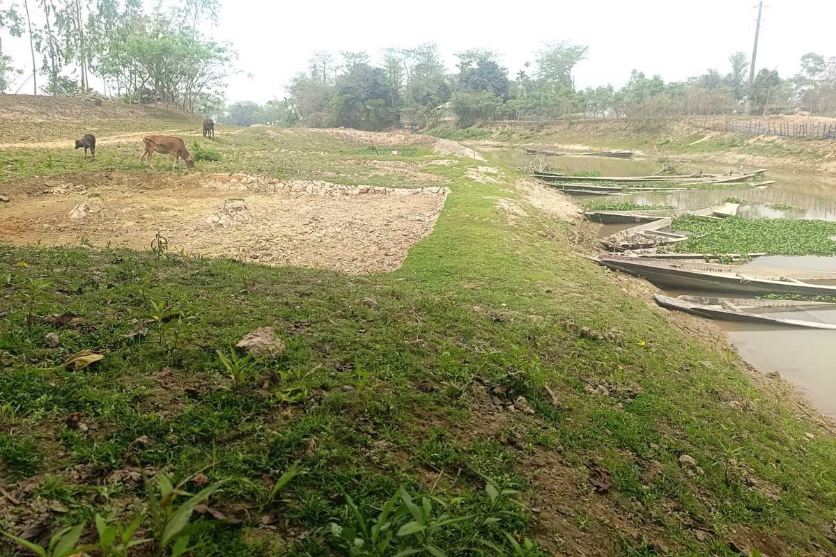 ভরাট ও দখল–দূষণে মৃতপ্রায় হাওরের খাল, সেচ সংকটে কৃষকেরা