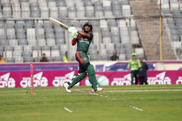 পাওয়ারপ্লেতে ছক্কায় লিটনকে ছাড়িয়ে শীর্ষে তানজিদ