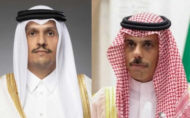কাতারের প্রধানমন্ত্রী এবং সৌদি পররাষ্ট্রমন্ত্রীর ফোনালাপ