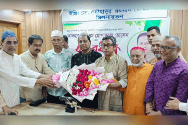 কলাপাড়ায় সংসদ সদস্য এবিএম মোশাররফ হোসেনকে সংবর্ধনা