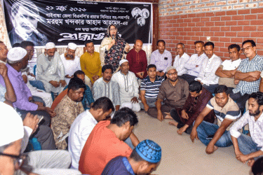 বিএনপি নেতা খন্দকার আহাদের মৃত্যুবার্ষিকী উপলক্ষে দোয়া
