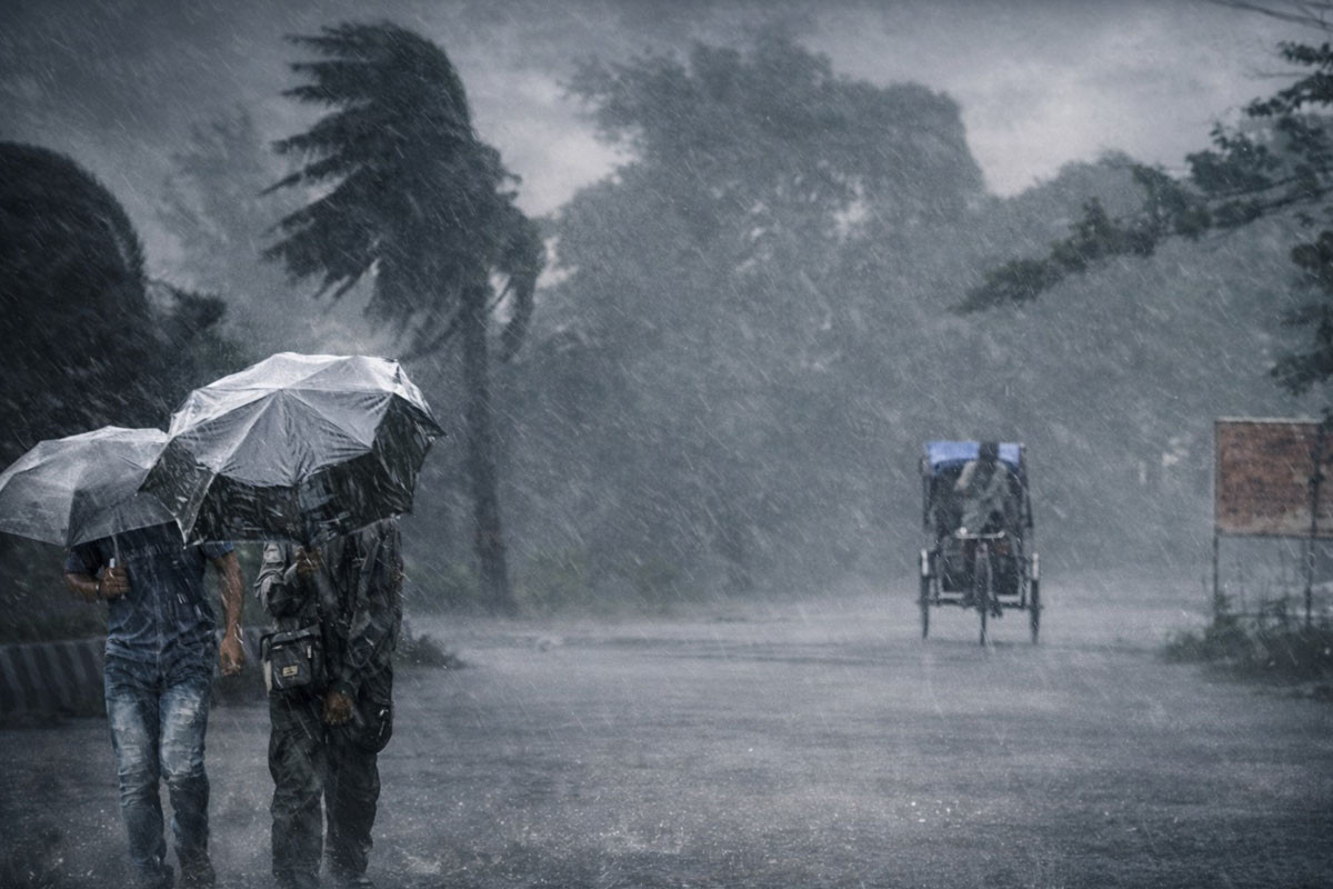 সন্ধ্যার মধ্যে ৬০ কিমি বেগে ঝড়ের আভাস