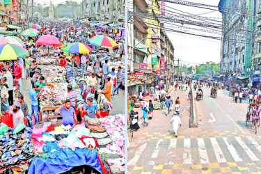 উচ্ছেদ অভিযানে স্বস্তি সড়কে