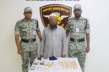 শাহজালালে ৪৩ ভরি স্বর্ণালংকার ও বিপুল বৈদেশিক মুদ্রাসহ একজন আটক