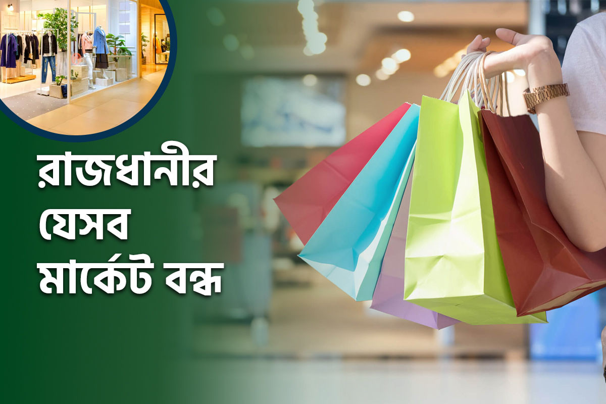 শনিবার রাজধানীর যেসব মার্কেট বন্ধ