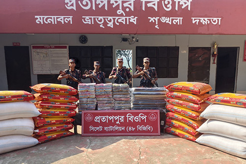 সিলেটে অর্ধকোটি টাকার ভারতীয় পণ্য জব্দ