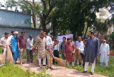 হবিগঞ্জে জেলা পরিষদের পরিষ্কার-পরিচ্ছন্নতা অভিযান