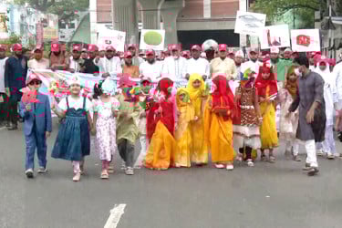 রাজধানীতে জামায়াতে ইসলামীর বৈশাখী শোভাযাত্রা