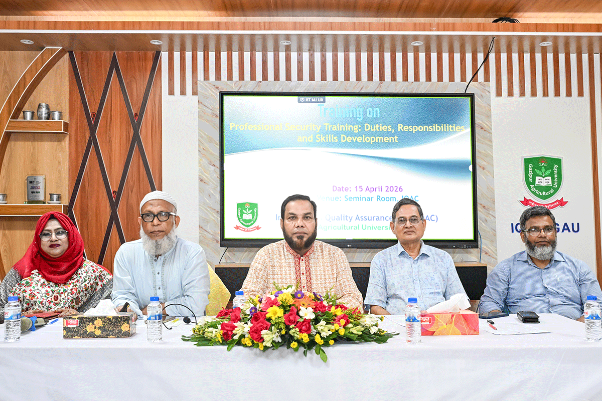 গাকৃবিতে নিরাপদ ক্যাম্পাস বির্নিমাণে প্রশিক্ষণ অনুষ্ঠিত