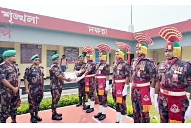 বিরলে বিজিবির নবনির্মিত মৌচোষা বিওপির উদ্বোধন