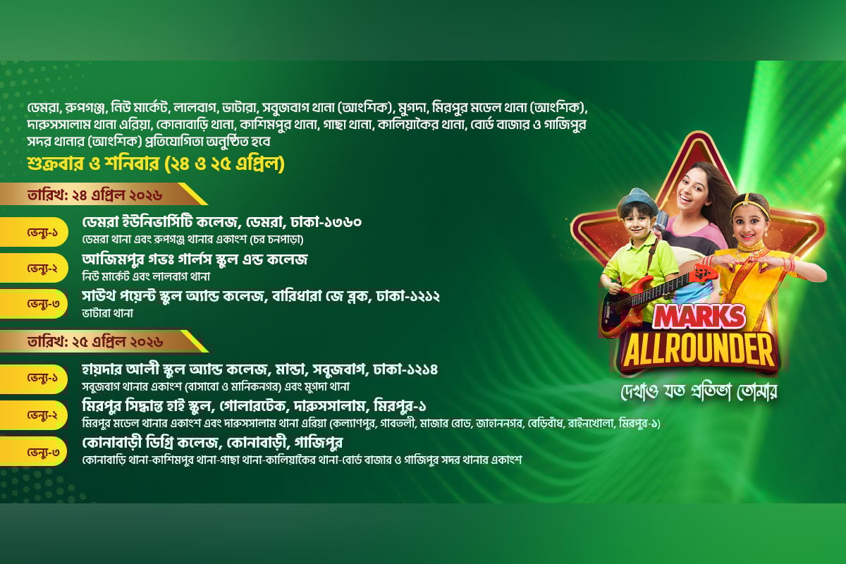 প্রতিভার ঝলক দেখাও মার্কস অল রাউন্ডারে, ২৪ ও ২৫ এপ্রিল কোথায় প্রতিযোগিতা