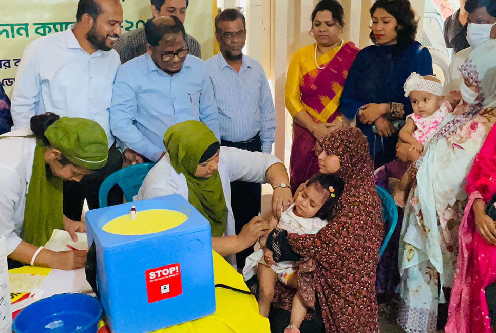 মুন্সীগঞ্জে হাম-রুবেলার টিকাদান ক্যাম্পেইন উদ্বোধন