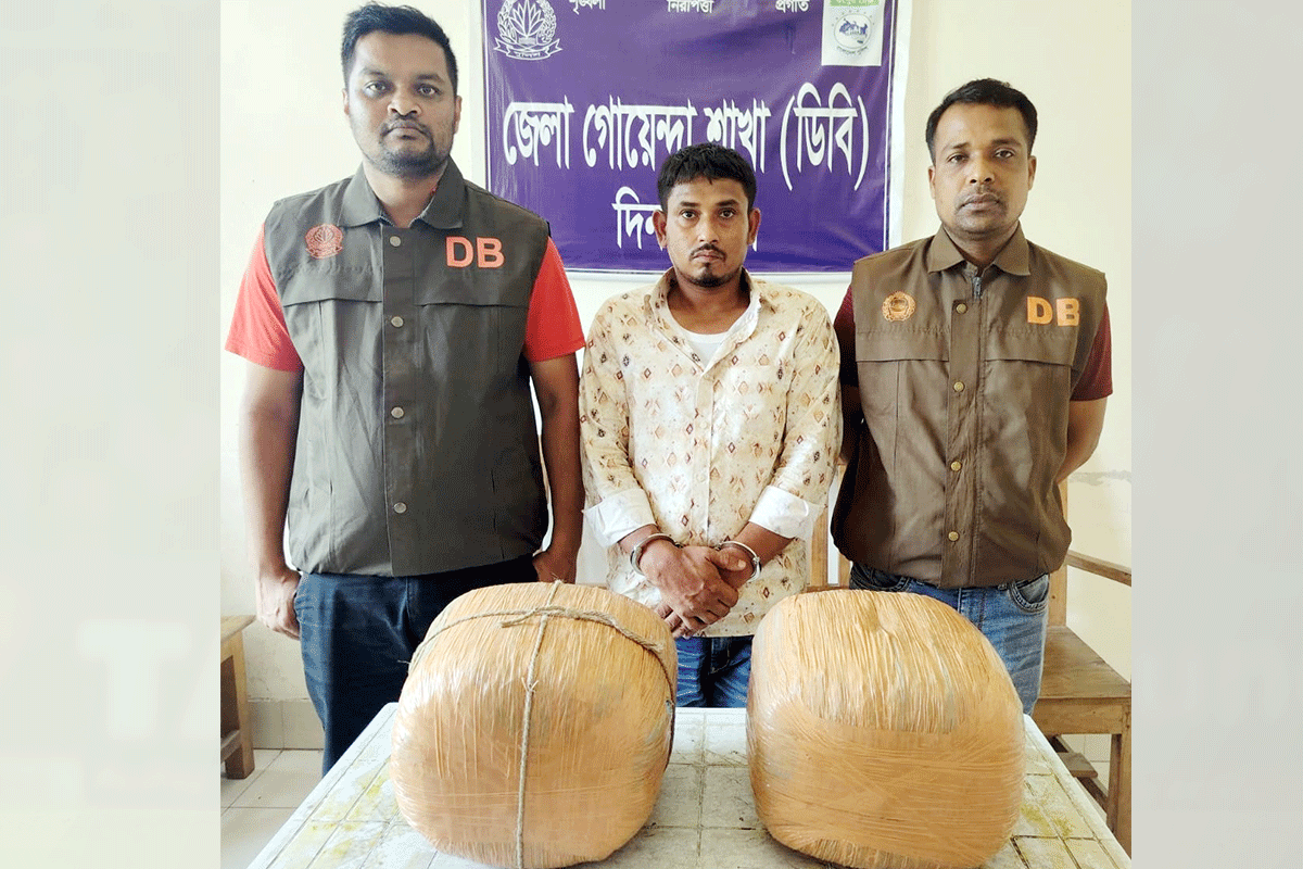 দিনাজপুরে গাঁজাসহ মাদক কারবারি গ্রেফতার