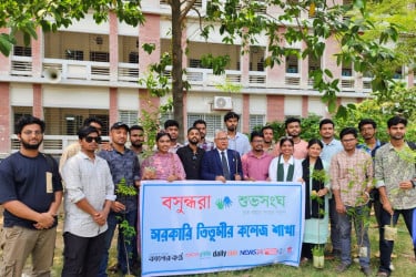 বৃক্ষরোপণের মধ্য দিয়ে তিতুমীর কলেজে বসুন্ধরা শুভসংঘের নবযাত্রা