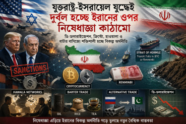 যুদ্ধের জেরে কার্যকারিতা হারাচ্ছে ইরানের ওপর আরোপিত নিষেধাজ্ঞা
