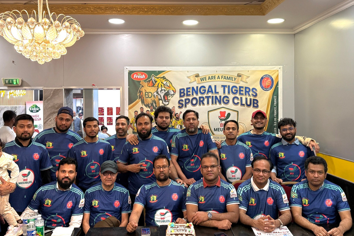 প্যারিসে বেঙ্গল টাইগার্স স্পোর্টিং ক্লাবের  জার্সি উন্মোচন